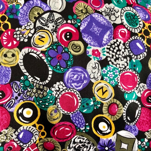 🦄VINTAGE 80s Jewel Tone Midi Skirt and Top Set - Picture 6 of 7